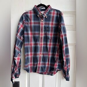 Abercrombie & Fitch Navy and Red Plaid Shirt